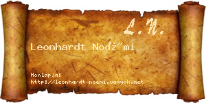 Leonhardt Noémi névjegykártya